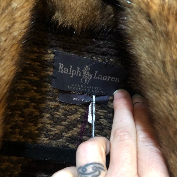 VTG Ralph Lauren Fur and Wool Sweater - Picture 2 of 4